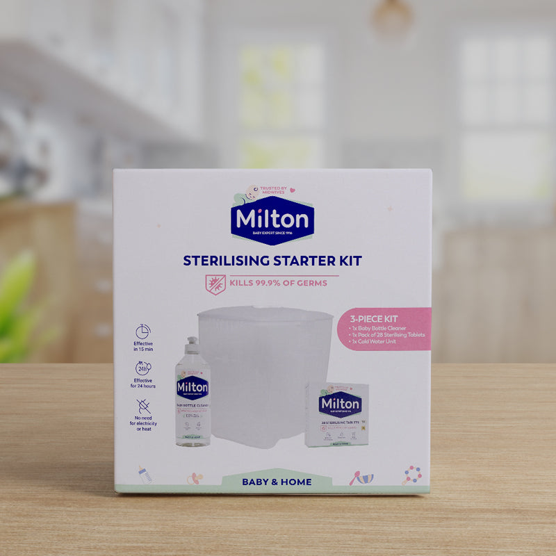Milton Kit inicial com comprimidos e esterilizador de água fria.