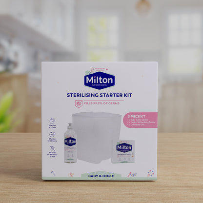 Milton Kit inicial com comprimidos e esterilizador de água fria.