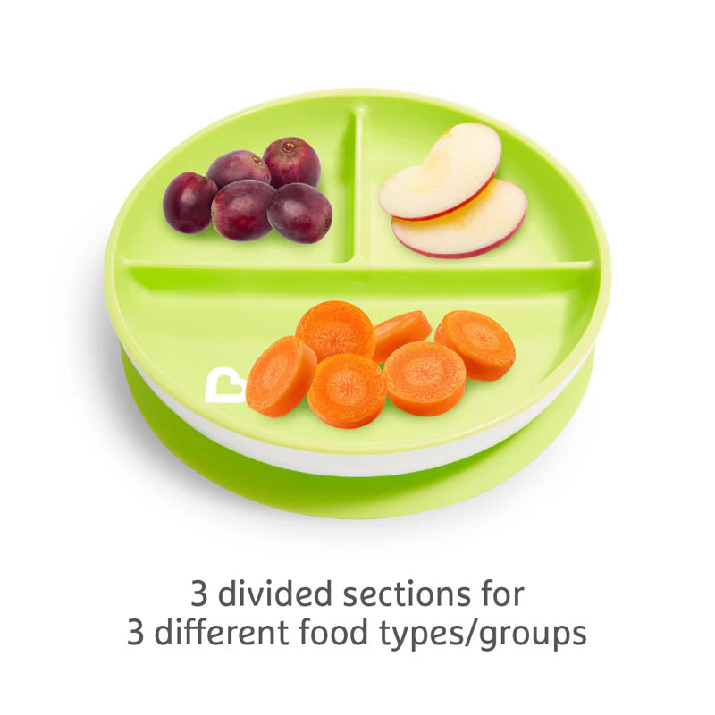 Munchkin Prato de sucção azul, pacote com 2 unidades