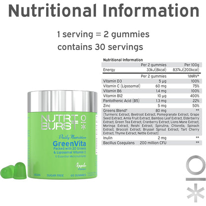 Nutriburst Greenvita 60s