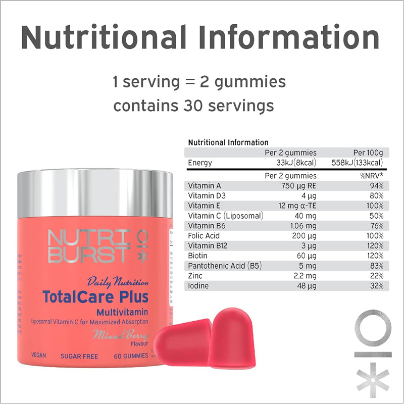 Nutriburst Totalcare Plus 60s