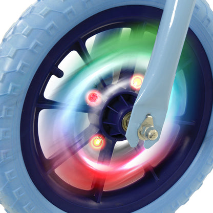 Bluey Bicicleta de Equilíbrio de 12 polegadas com rodas de LED – Estrutura de aço, pneus à prova de furos e altura do assento ajustável
