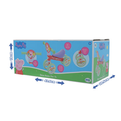 Deluxe Carrinho de Brinquedo Infantil Peppa Pig Bobble Ride-On - Veículo Licenciado no Reino Unido 2026 - Presente