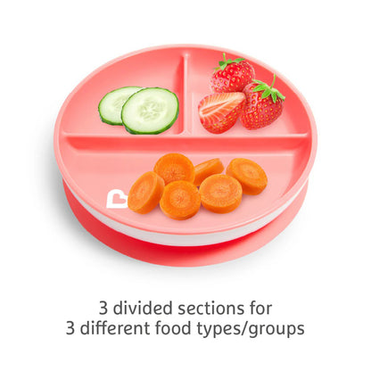 Munchkin Prato de sucção rosa, pacote com 2 unidades