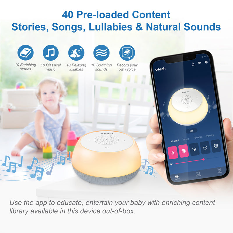 VTech V-Hush Mini Soprador para Dormir: Reproduza música