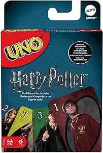 UNO Harry Potter de cartas de Jogo , baralho de colecionador com tema de filme de 112 cartas com imagens de personagens de Hogwarts, presente para fãs de 7 anos, INC42
