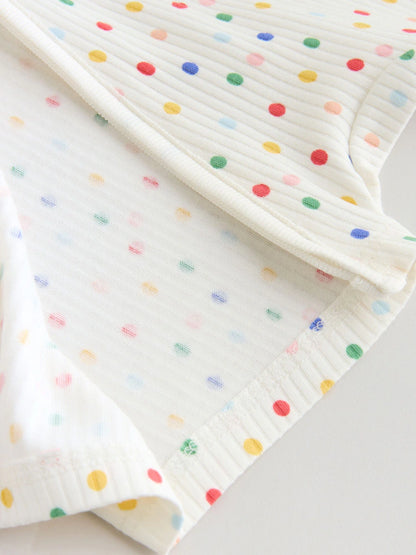 |BabyGirl| Conjunto Com 3 Macacões Para Bebês Com Zíper Duplo Nas Cores Branco, Azul e vermelho (0 meses a 3 anos)