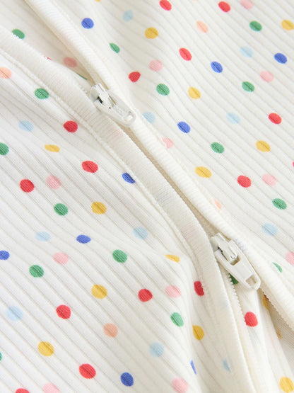 |BabyGirl| Conjunto Com 3 Macacões Para Bebês Com Zíper Duplo Nas Cores Branco, Azul e vermelho (0 meses a 3 anos)