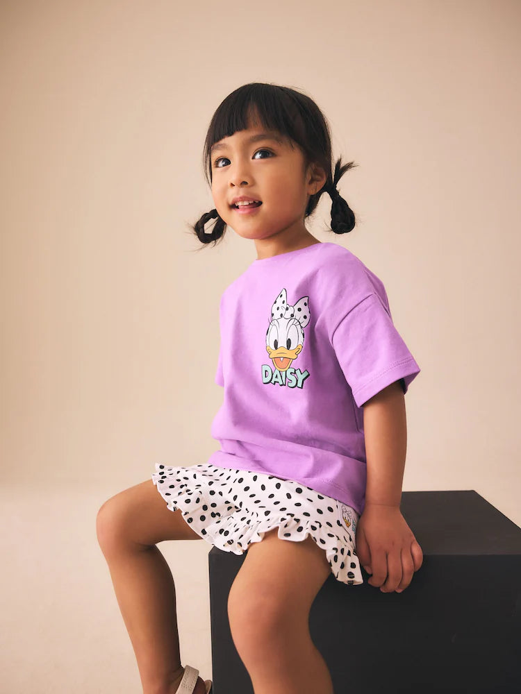 |Girl| Conjunto De Shorts Roxos Da Margarida Da Disney (3 meses a 7 anos)