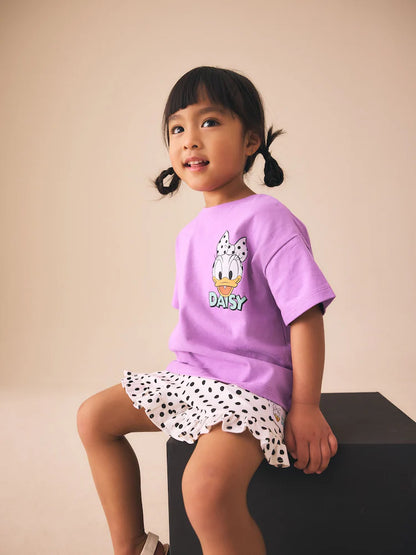 |Girl| Conjunto De Shorts Roxos Da Margarida Da Disney (3 meses a 7 anos)
