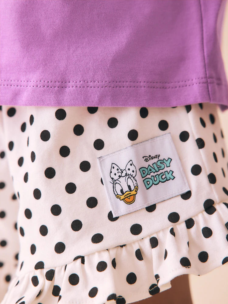 |Girl| Conjunto De Shorts Roxos Da Margarida Da Disney (3 meses a 7 anos)