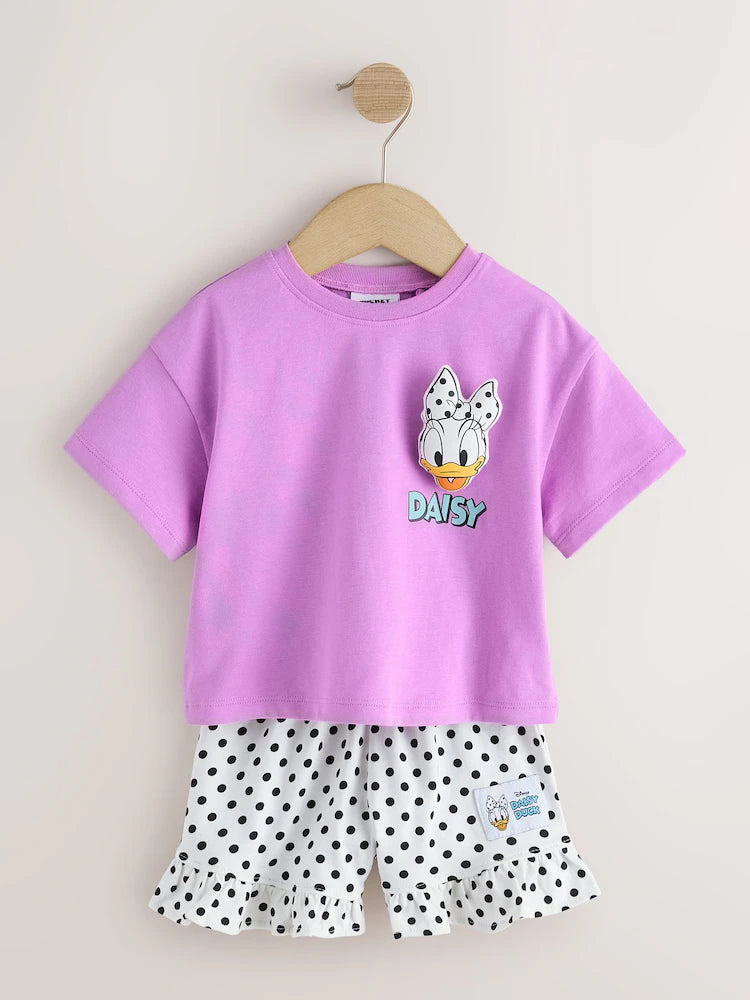 |Girl| Conjunto De Shorts Roxos Da Margarida Da Disney (3 meses a 7 anos)