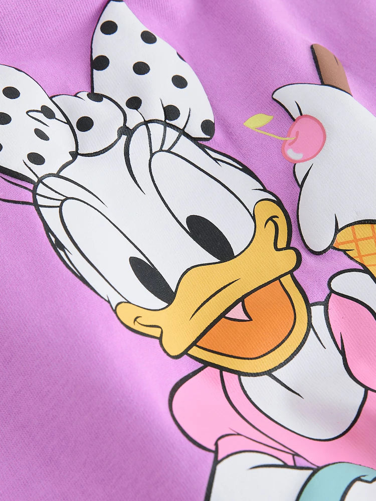 |Girl| Conjunto De Shorts Roxos Da Margarida Da Disney (3 meses a 7 anos)