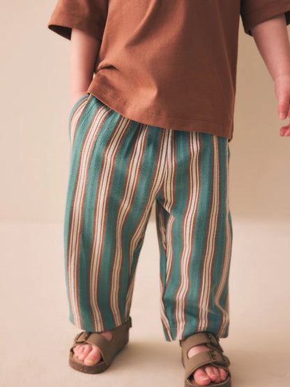 |Boy| Calças De Treino Leves e Texturizadas Verdes (3 meses a 7 anos)