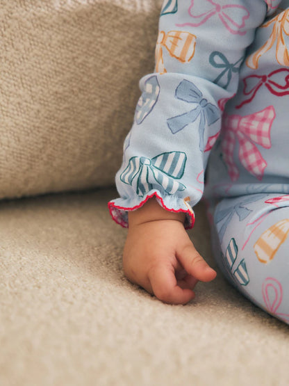 |BabyGirl| Kit Com 3 Macacões Para Bebé (Azul/Rosa) – 0 Meses Aos 2 Anos