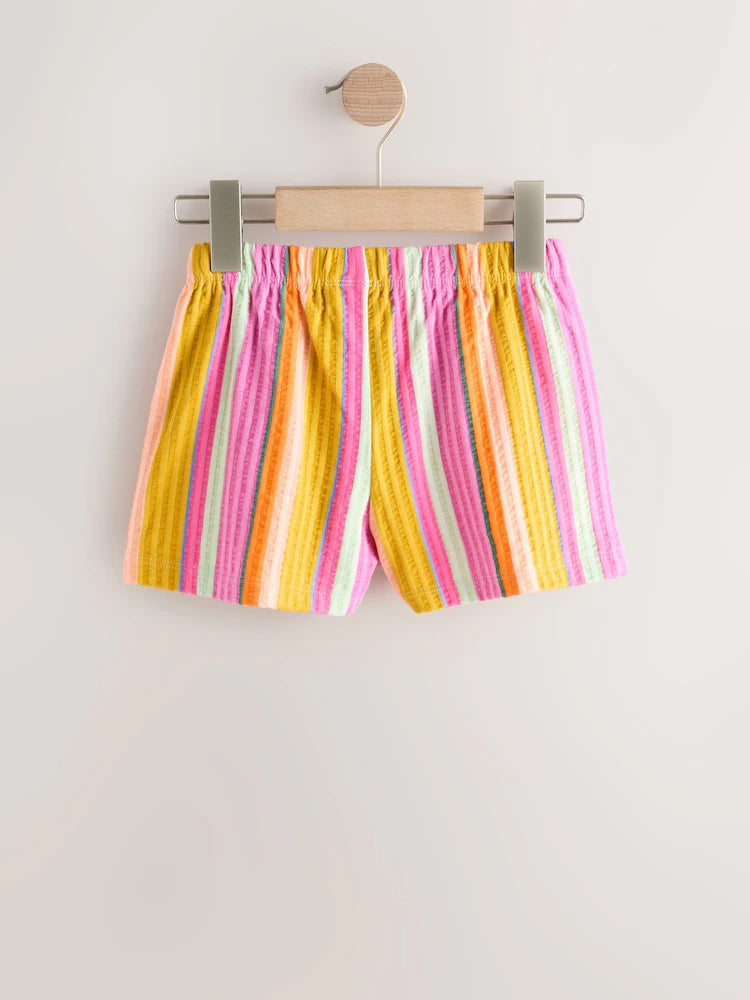 |Girl| Calções Com Riscas De Arco-íris (3 meses a 7 anos)