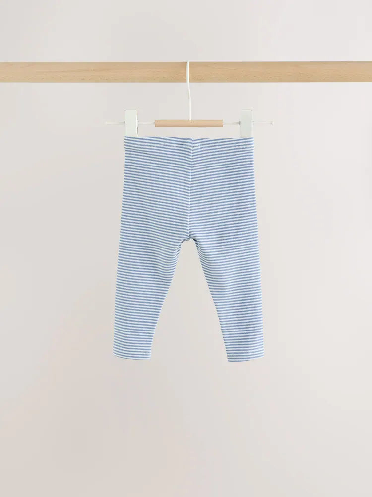 |BabyGirl| Conjunto De 2 Peças Com Camiseta e Legging De Ursinho (branco/azul) – Bebê (0 meses a 2 anos)