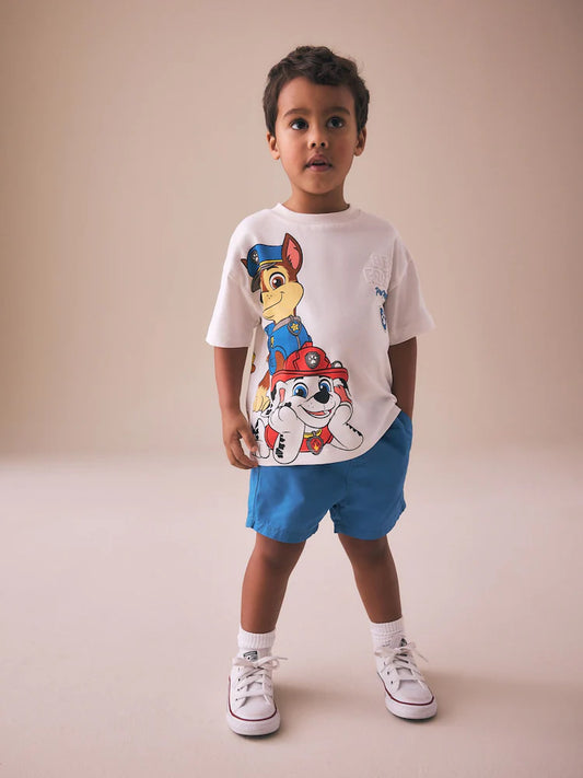 |Boy| Camiseta Cinza De Manga Curta Da Patrulha Canina (9 meses a 8 anos)