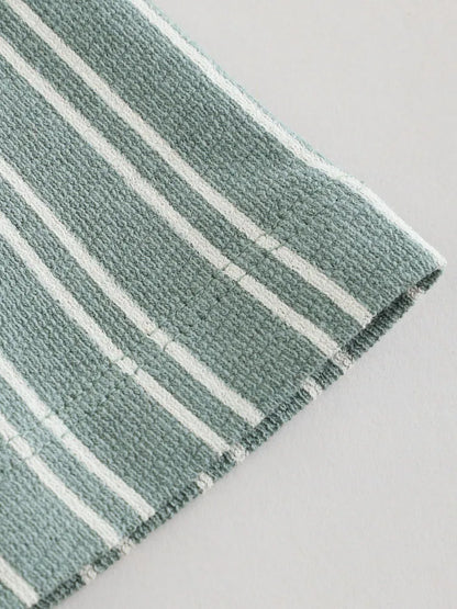 |Boy| Conjunto De 3 Pijamas Curtos Listrados Em Azul, Branco e Cinza (12 meses a 12 anos)