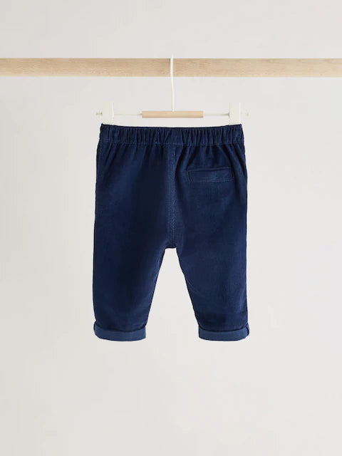 |BabyBoy| Conjunto De Blusa De Tricô Com Gola e Calça Listrados Em Azul e Creme Para Bebês (0 meses a 2 anos)