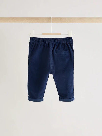 |BabyBoy| Conjunto De Blusa De Tricô Com Gola e Calça Listrados Em Azul e Creme Para Bebês (0 meses a 2 anos)