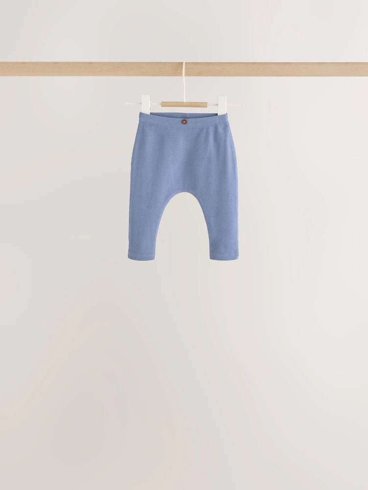 |BabyBoy| Conjunto De 6 Peças Com Blusa e Leggings (tema urso, azul/marrom) – (0 meses a 3 anos)