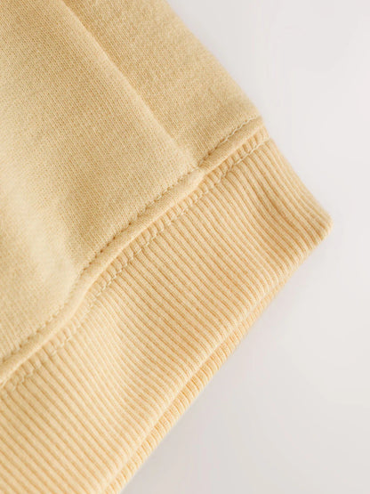 |BabyBoy| Conjunto De 2 Peças Para Bebê: Moletom Amarelo Com Estampa De Fazenda e Calça de veludo cotelê (0 meses a 2 anos)