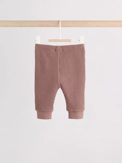 |BabyBoy| Conjunto De Bebê Com Blusa Texturizada e Legging Marrom (0 meses a 2 anos)