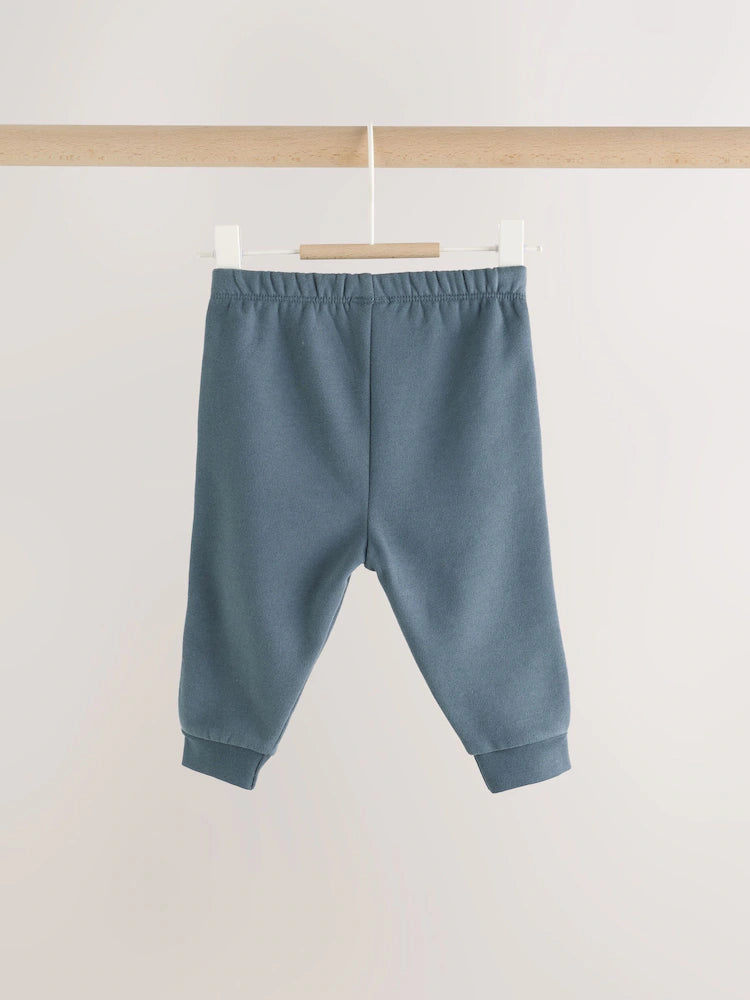|BabyBoy| Conjunto de Blusa e Legging Estilo Varsity para Bebê – Azul/Neutro (0 meses a 2 anos)