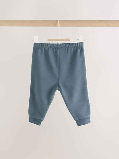 |BabyBoy| Conjunto de Blusa e Legging Estilo Varsity para Bebê – Azul/Neutro (0 meses a 2 anos)