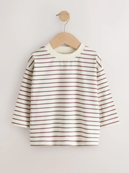 |Girl| Kit com 7 Camisetas de Manga Longa Rosa Neutro (3 meses a 7 anos)