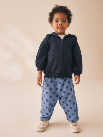 |Girl| Calça Pantalona Estampada com Flores Blue Spot (3 meses a 7 anos)