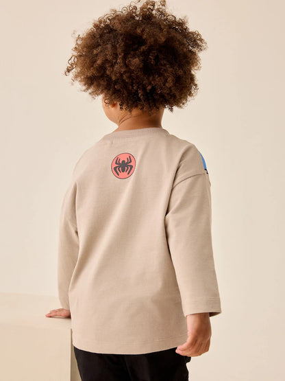 |Boy| Camiseta de Manga Longa Cement Spidey (9 meses a 8 anos)