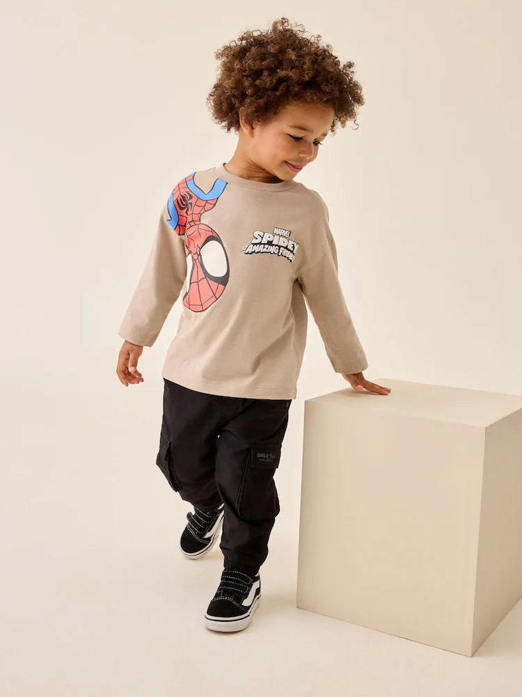 |Boy| Camiseta de Manga Longa Cement Spidey (9 meses a 8 anos)