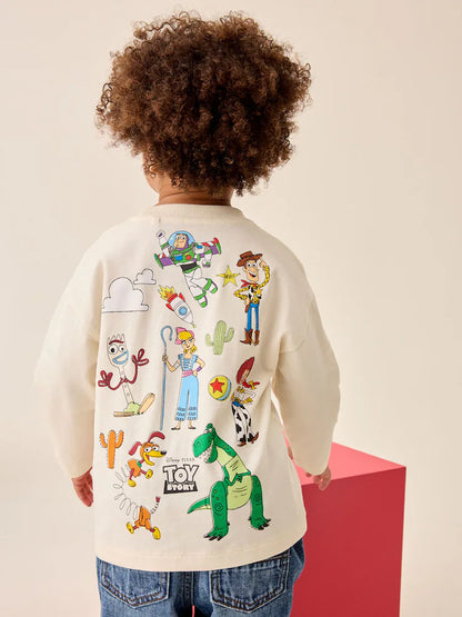 |Boy| Camiseta de Manga Longa Toy Story Cru (3 meses a 8 anos)