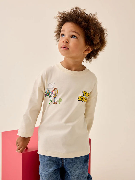 |Boy| Camiseta de Manga Longa Toy Story Cru (3 meses a 8 anos)