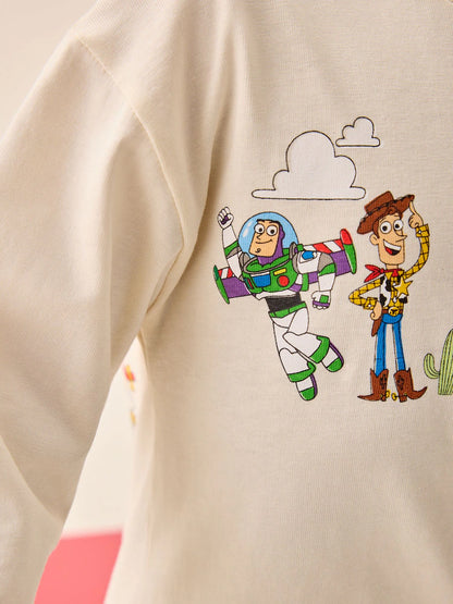 |Boy| Camiseta de Manga Longa Toy Story Cru (3 meses a 8 anos)