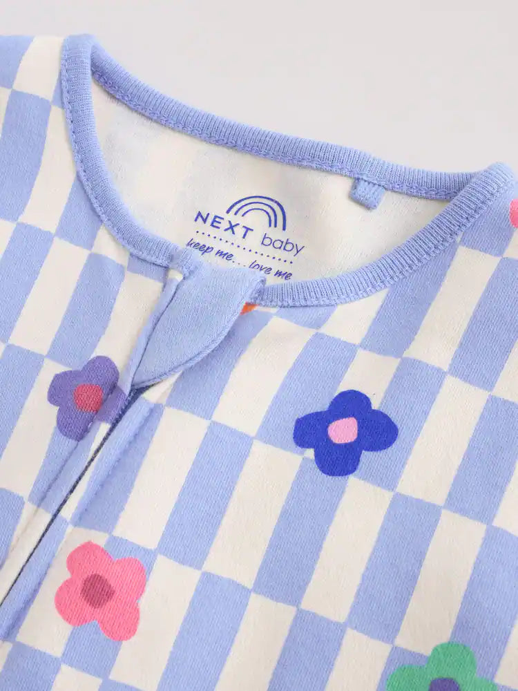 |BabyGirl| Kit Com 3 Macacões De Bebé Com Fecho Bidirecional e Estampado Arco-Íris Vibrante (0 meses a 2 anos)