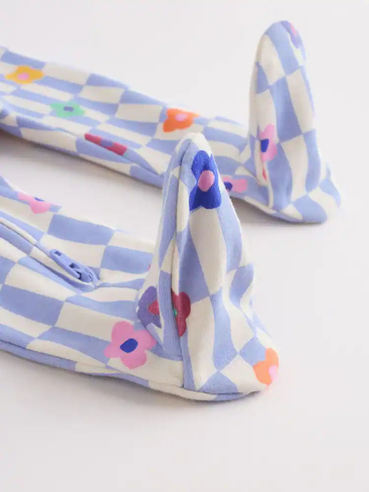 |BabyGirl| Kit Com 3 Macacões De Bebé Com Fecho Bidirecional e Estampado Arco-Íris Vibrante (0 meses a 2 anos)