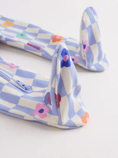 |BabyGirl| Kit Com 3 Macacões De Bebé Com Fecho Bidirecional e Estampado Arco-Íris Vibrante (0 meses a 2 anos)