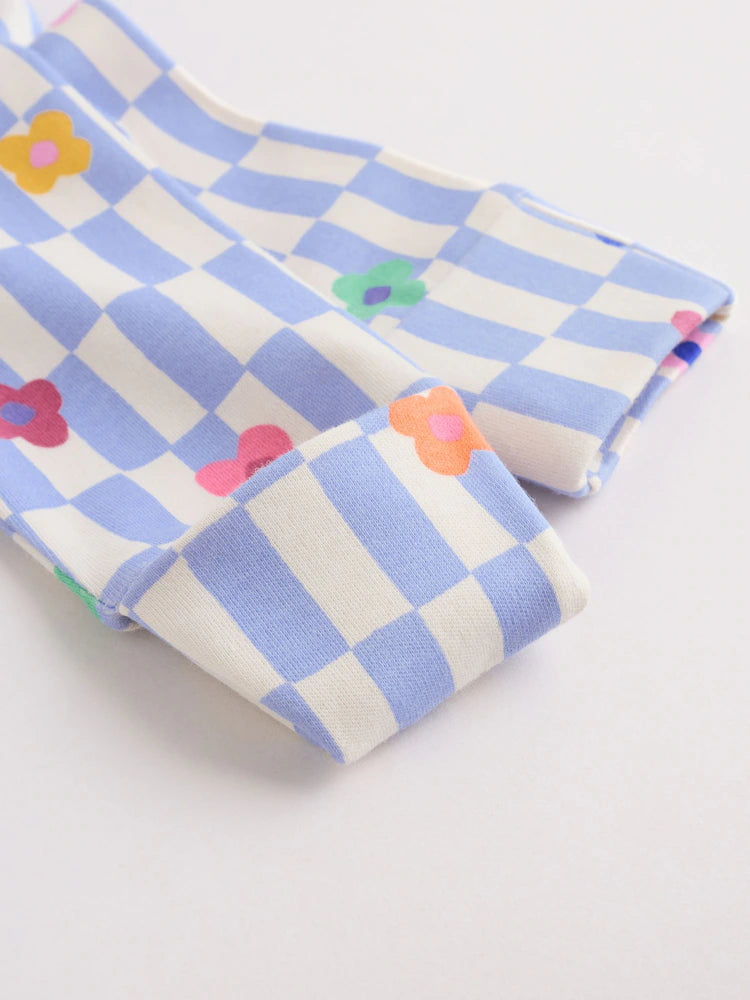 |BabyGirl| Kit Com 3 Macacões De Bebé Com Fecho Bidirecional e Estampado Arco-Íris Vibrante (0 meses a 2 anos)