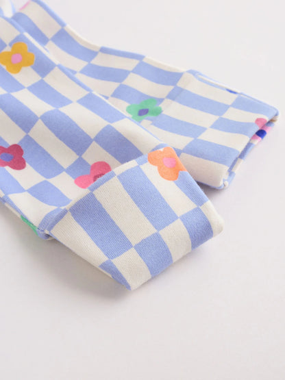 |BabyGirl| Kit Com 3 Macacões De Bebé Com Fecho Bidirecional e Estampado Arco-Íris Vibrante (0 meses a 2 anos)