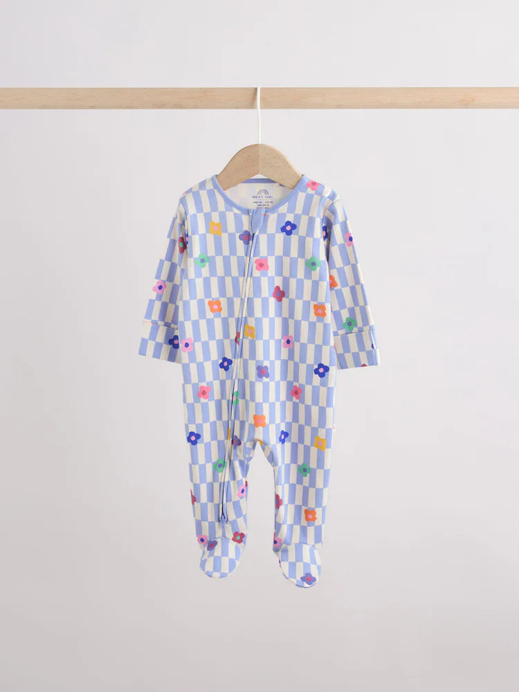 |BabyGirl| Kit Com 3 Macacões De Bebé Com Fecho Bidirecional e Estampado Arco-Íris Vibrante (0 meses a 2 anos)