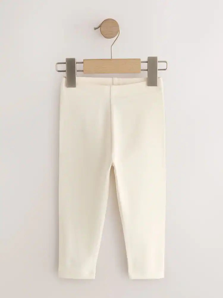 |Girl| Kit com 7 Leggings Rosa Neutro (3 meses a 7 anos)