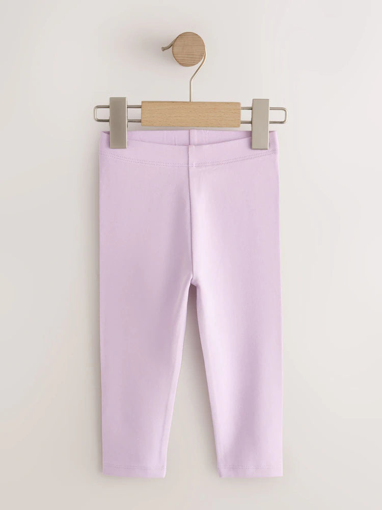 |Girl| Kit com 7 Leggings Rosa Neutro (3 meses a 7 anos)