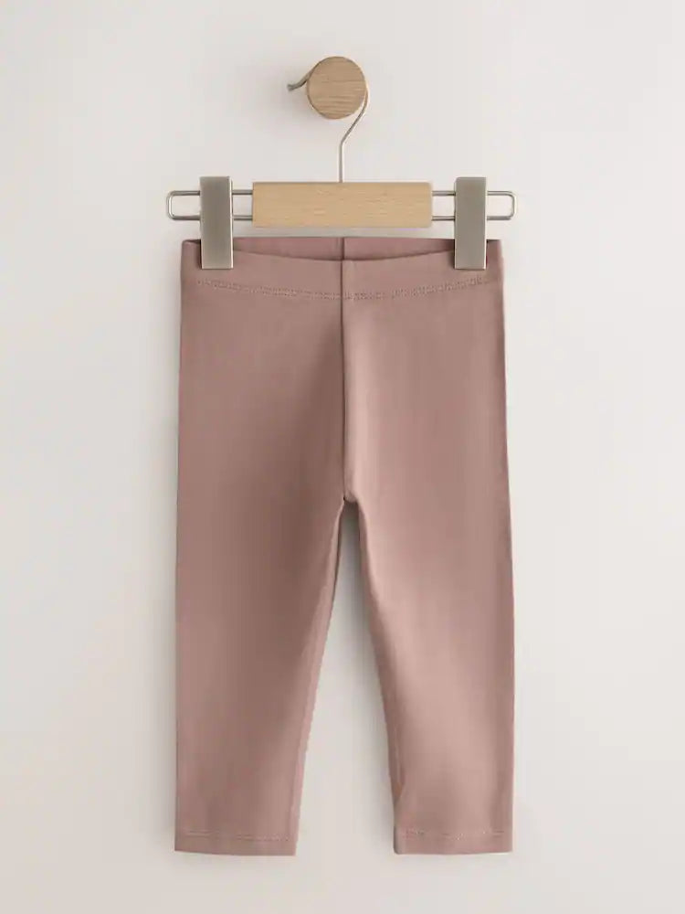 |Girl| Kit com 7 Leggings Rosa Neutro (3 meses a 7 anos)