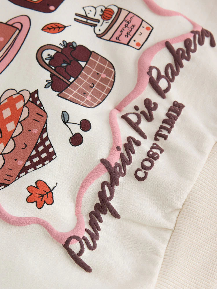 |BabyBoy| Conjunto de Moletom e Legging com Estampa de Abóbora (Cor Cru) (0 meses a 2 anos)