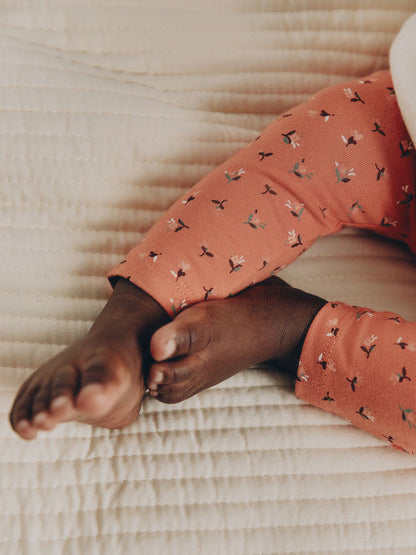 |BabyBoy| Conjunto de Moletom e Legging com Estampa de Abóbora (Cor Cru) (0 meses a 2 anos)