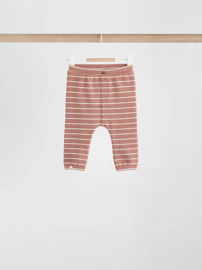 |BabyBoy| Conjunto de 6 peças com blusa e leggings listradas (verde/azul/marrom) para bebês (0 meses a 3 anos)