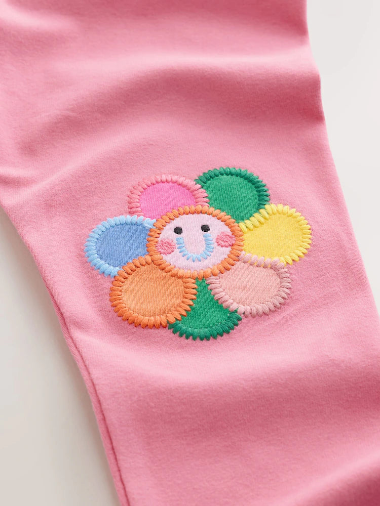 |Girl| Kit com 4 Leggings Azul-Marinho com Estampa de Joaninha (3 meses a 7 anos)